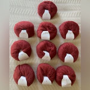 Laines du Nord Cashsilk Light yarn in Red 3010 - 10 balls